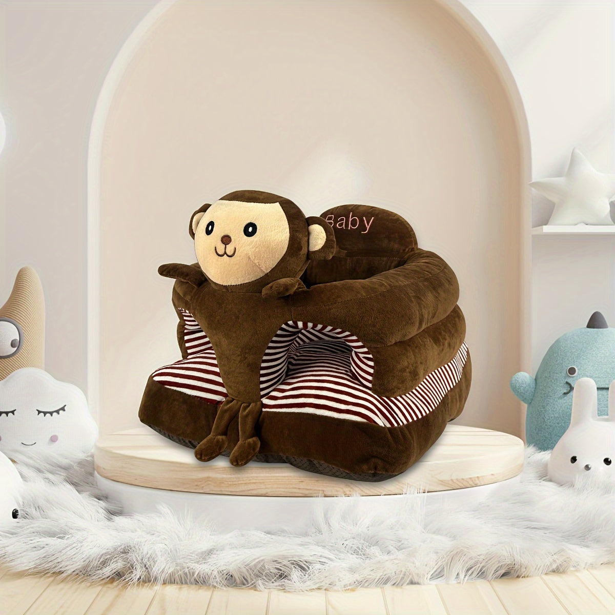 Adorable Cartoon Sofa for Kids, Helps Improve Sitting Posture, Backrest and Cute Design, Perfect Room Decoration