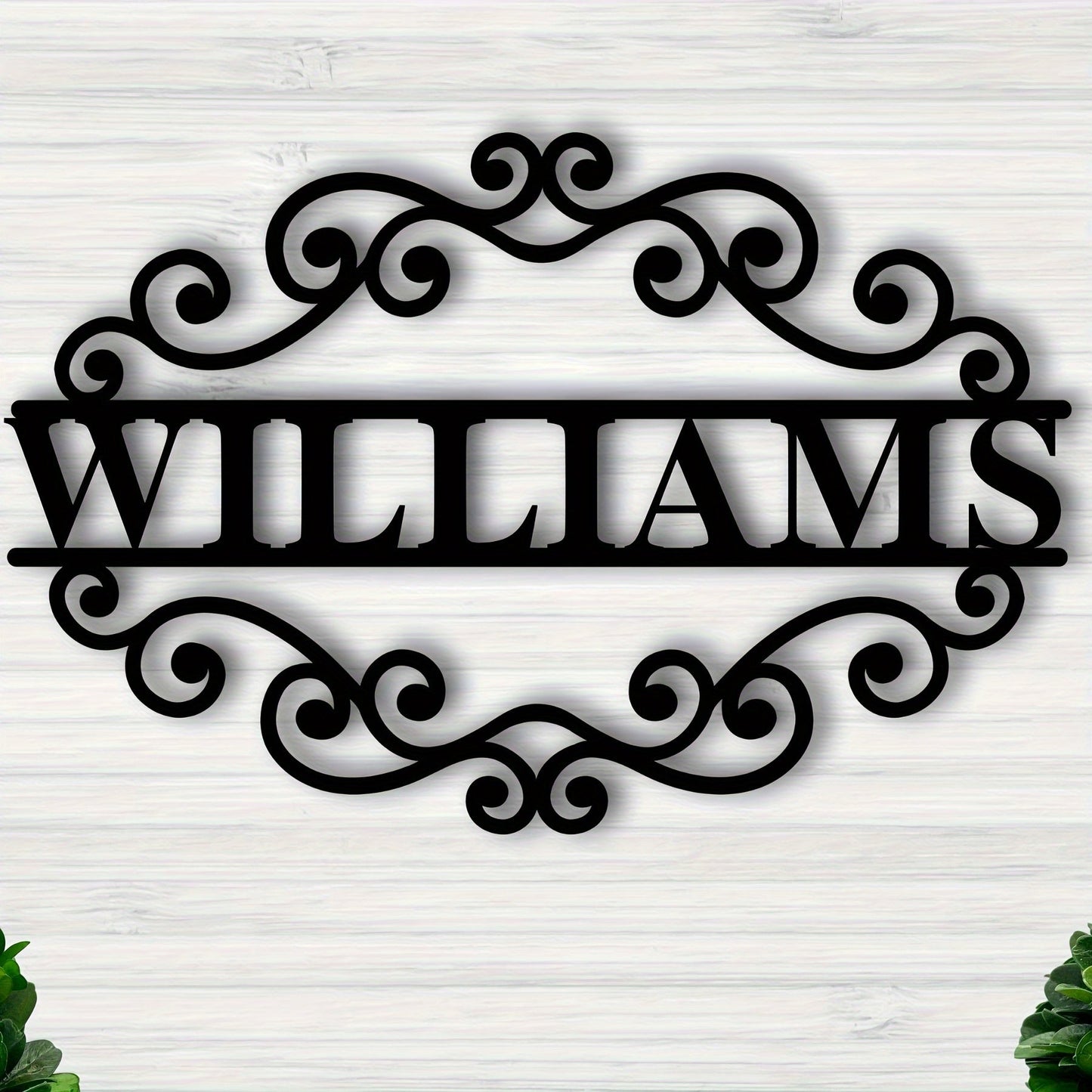 Personalize your home with a custom metal family name sign featuring an elegant monogram design. This beautiful wall art is perfect for home decor and makes a thoughtful wedding gift. Crafted from durable metal materials, this piece of art is suitable