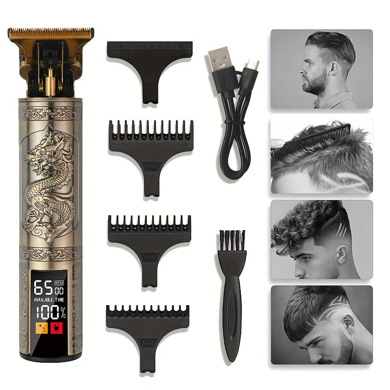 The V-Vimika Professional Hair Clippers are a cordless, USB rechargeable T-blade trimmer and beard shaver for men. Perfect for personal grooming, the T9 Haircut Kit features a 400mAh