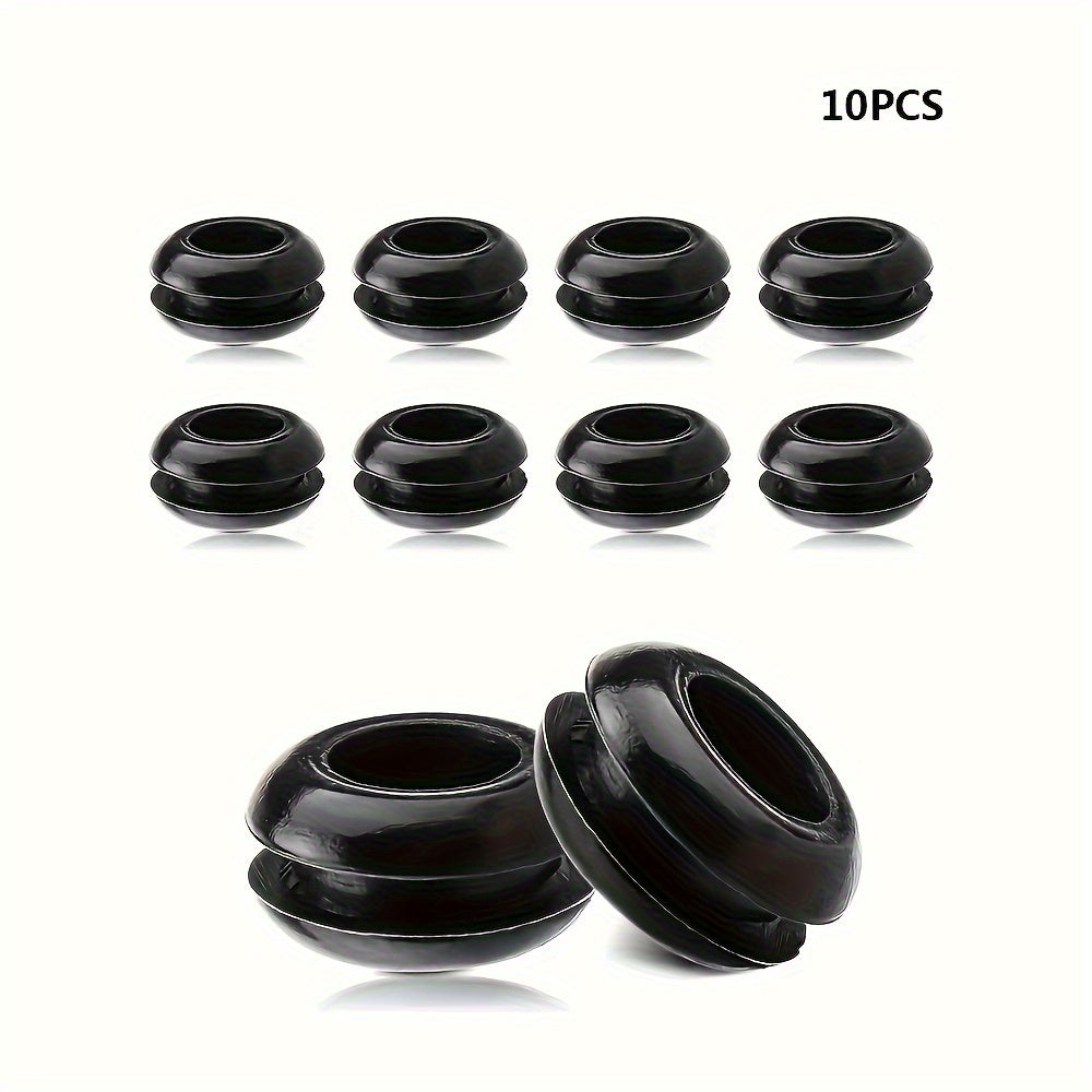 10-Pack Black Silicone Airlock Gaskets for Fermentation - Seal Mason Jars for Brewing, Non-Food Safe Material