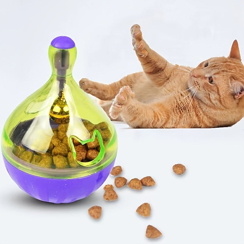 Durable cat treat dispenser ball for interactive play - Bite-resistant toy suitable for cats and small dogs - Helps promote slow feeding as a puzzle.