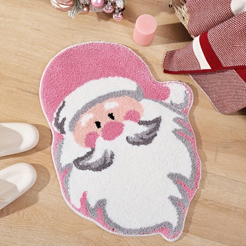 Adorable Christmas Tree Bathroom Mat - Non-Slip, Easy to Clean Rug for Bathrooms, Living Rooms, and Entryways