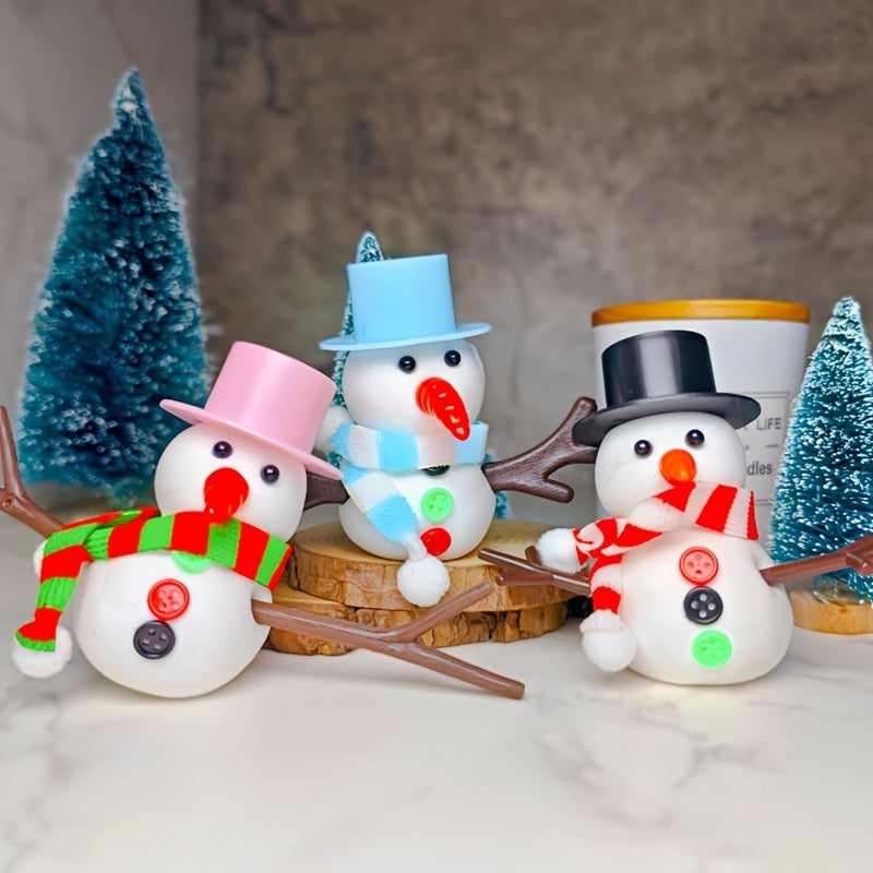 Snowman Handmade Kit Sets available in 11pcs and 33pcs - Ideal for Christmas, New Year, Valentine's Day, decorating, clay decorations, outdoor holiday decor, daily parties, and small gifts.