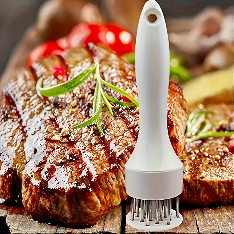 RV kitchen meat tenderizer, stainless steel tool for camping and home kitchens.