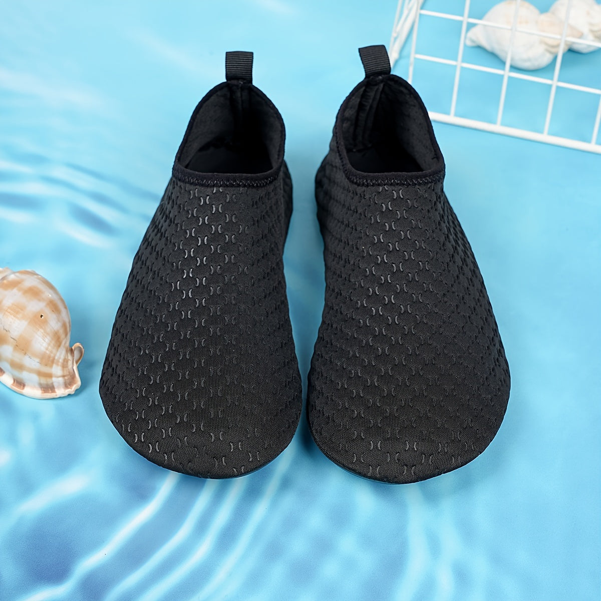 Durable slip-on water shoes for women, perfect for swimming, surfing, boating, fishing, and beach activities.