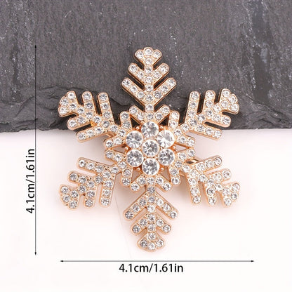 This set of elegant Christmas snowflake brooches features sparkling rhinestones and artificial crystals, creating a vintage and unique snowflake design. Perfect for adding a festive touch to your Christmas outfits, these brooches are ideal for holiday