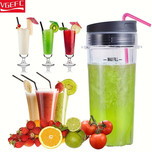 Set of two 16oz blender cups with lids for Ninja replacement parts. Compatible with BL770, BL780, BL660, BL740, BL810, and Nutri Ninja Series blenders.