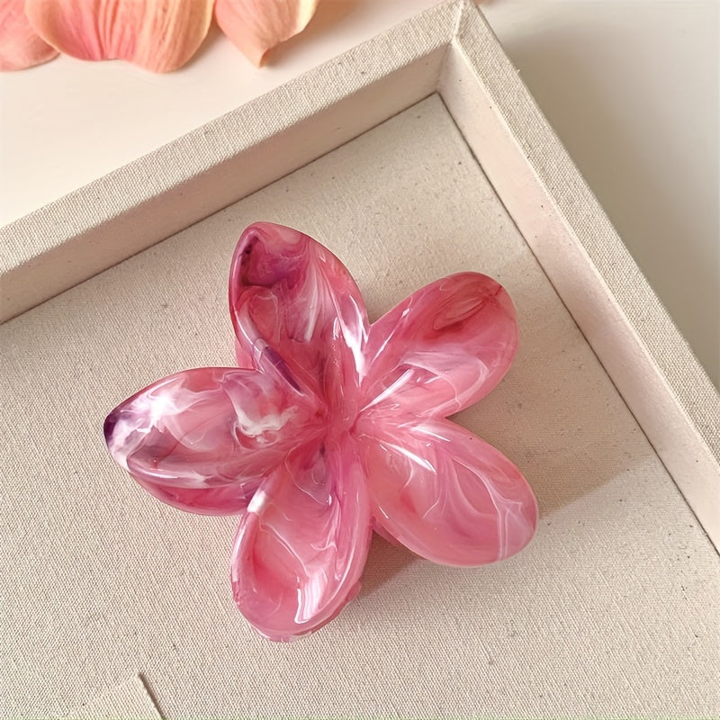 Fashion Women's Tie-Dye Hair Clips - Beach Vacation Hair Accessories - Large Hair Claw Hairpin - Ideal for Women, Girls, and Photo Props.