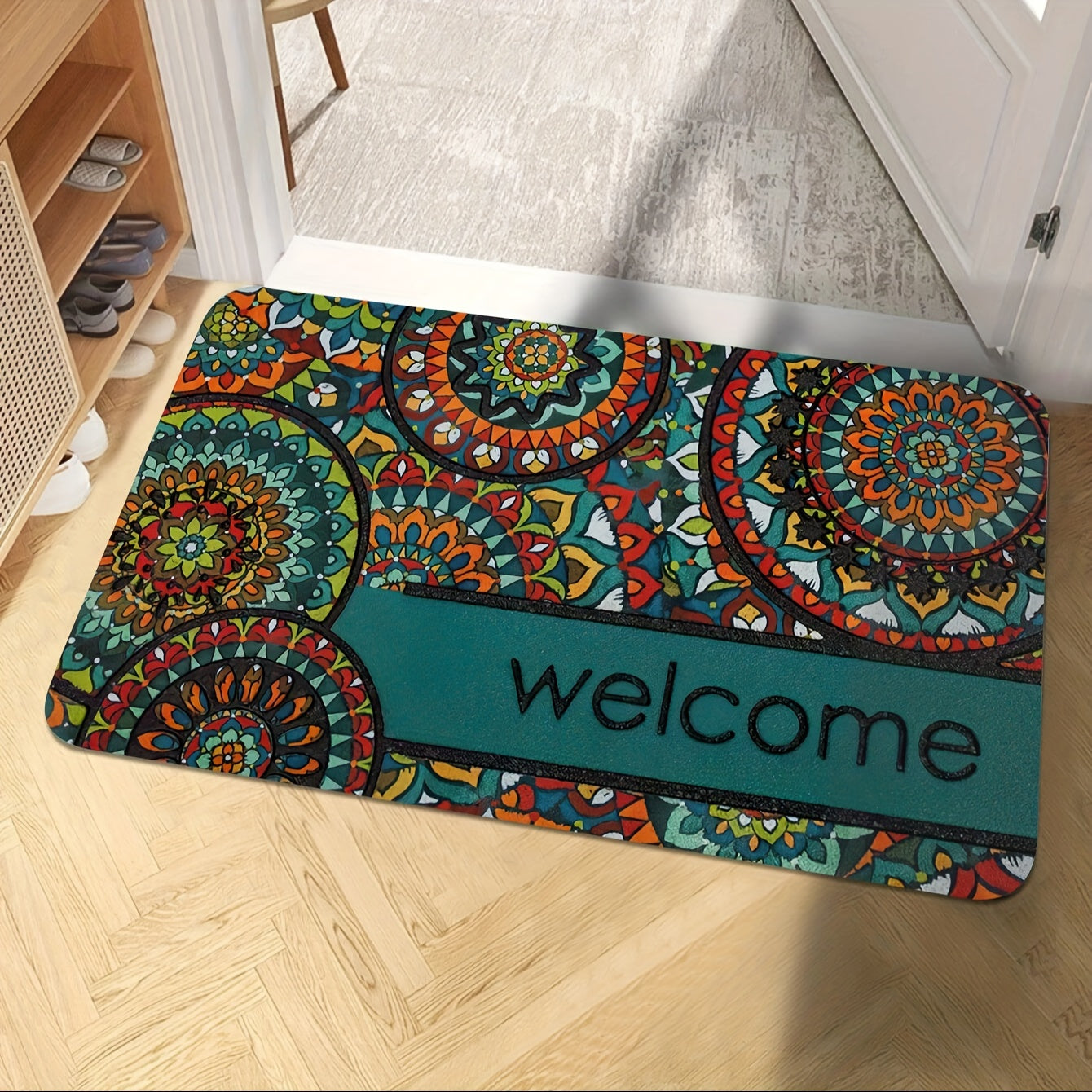 Bohemian Stylish Doormat - Add a touch of retro charm to your home decor with this machine washable rug. Perfect for the bedroom, living room, reading room, or as bedside accessories.