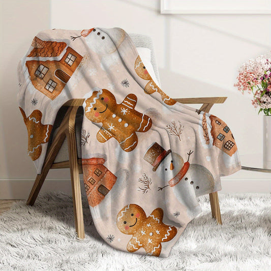 One cozy contemporary style digital print flannel fleece blanket perfect for all seasons. Made of soft polyester, suitable for bed, travel, camping, or as a multipurpose nap cover. Hypoallergenic and ideal as a holiday gift for family and friends.