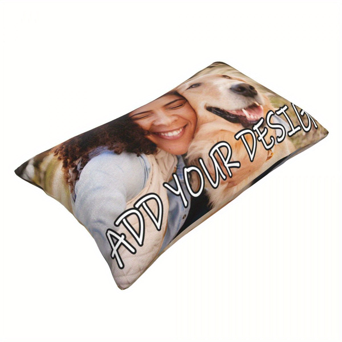 A unique square throw pillow cover featuring your own photo and special text - a great gift for birthdays, anniversaries. Made from soft polyester, this custom design pillow cover is a perfect personalized gift idea.