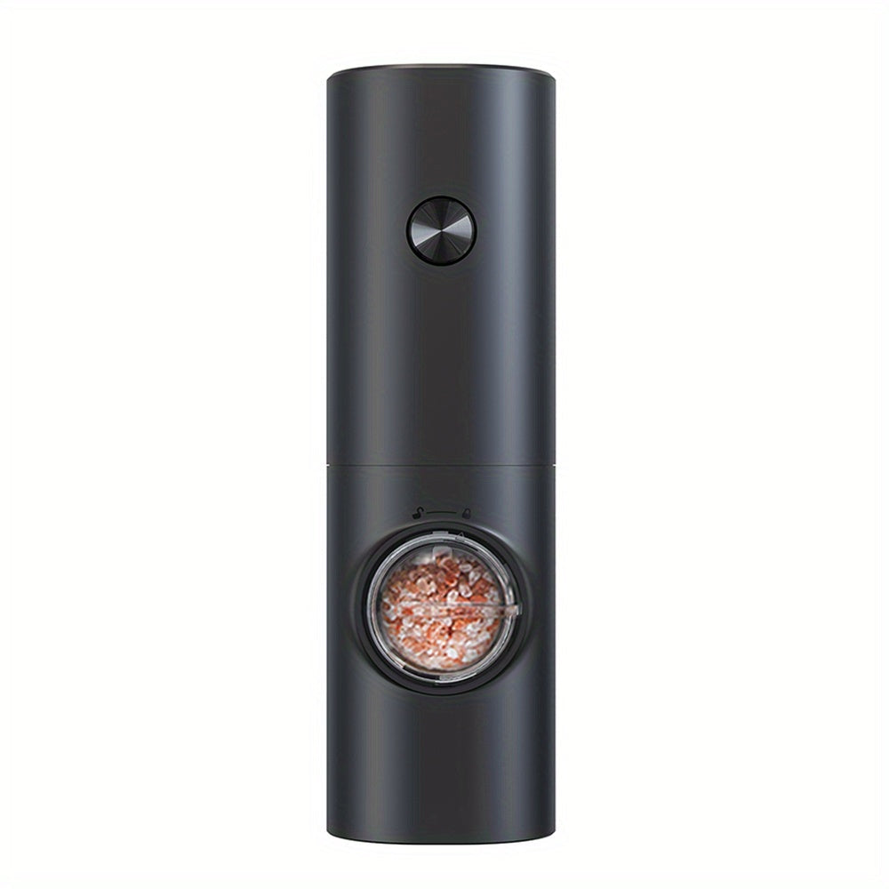 The Electric Pepper and Salt Grinder is made with food grade materials and features automatic grinding. The gear allows for easy control of the grain thickness. This set includes a battery powered stainless steel salt and pepper mill that is lightweight