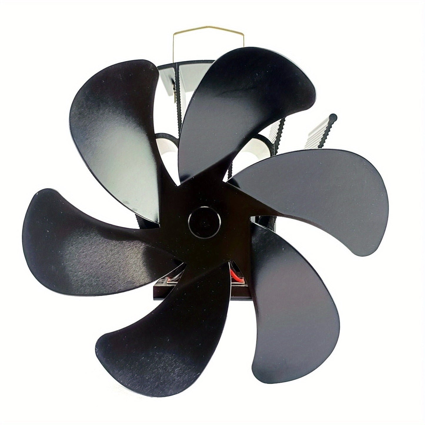 6-blade wall mounted fan that is portable and ideal for both indoor and outdoor use, specifically designed for use with fireplace chimneys.