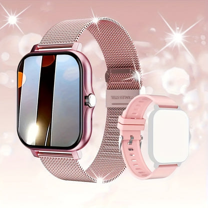 The new sports smartwatch has wireless calling, motion tracking, photography, and music control features. It is compatible with Android and iPhone, making it a stylish gift for both men and