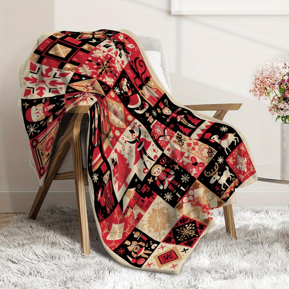 This trendy flannel fleece throw blanket features a digital print design and is perfect for all seasons. It can be used as a warm and comfortable bed cover, a multi-purpose travel and camping nap blanket, or a thoughtful Christmas gift for family and