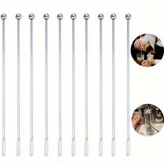 Durable Stainless Steel Stirring Rod, Multi-Purpose Stirring Stick, Perfect for Coffee, Cocktails, and Other Beverages, Ideal Father's Day Present, Dishwasher-Friendly