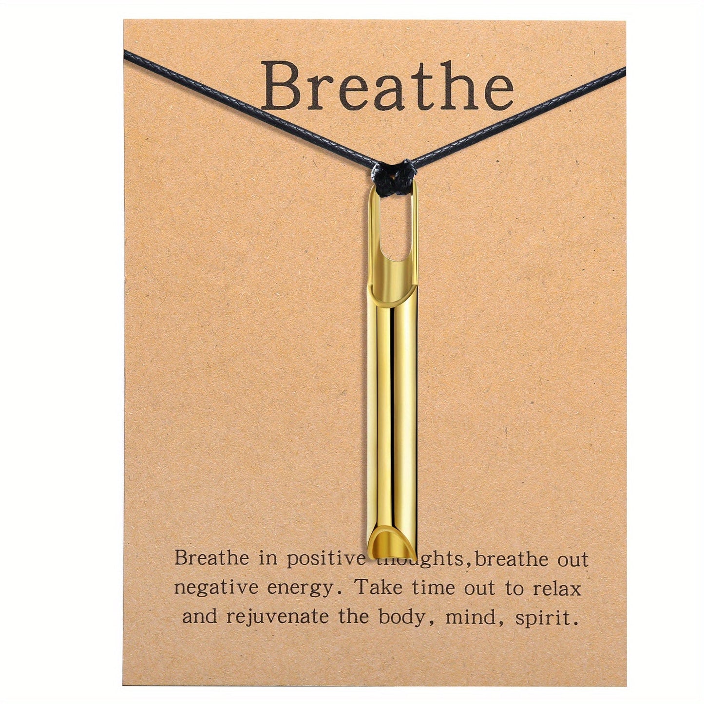 The Titanium Steel Meditation Breathing Necklace is designed to alleviate anxiety, panic, and stress. This Mindfulness Breathing Necklace is perfect for both women and men seeking relief from anxiety and stress through meditation.