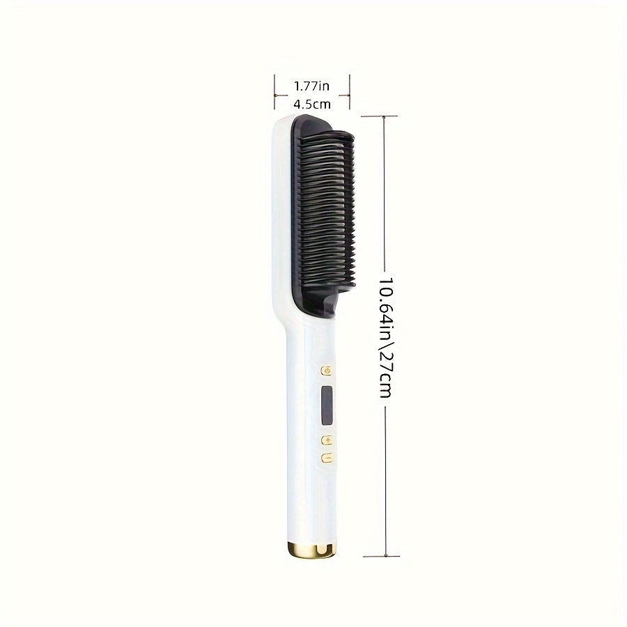 1pc Multifunctional Hair Straightener Comb with Negative Ion Technology, Type C Plug, Ideal Gift.