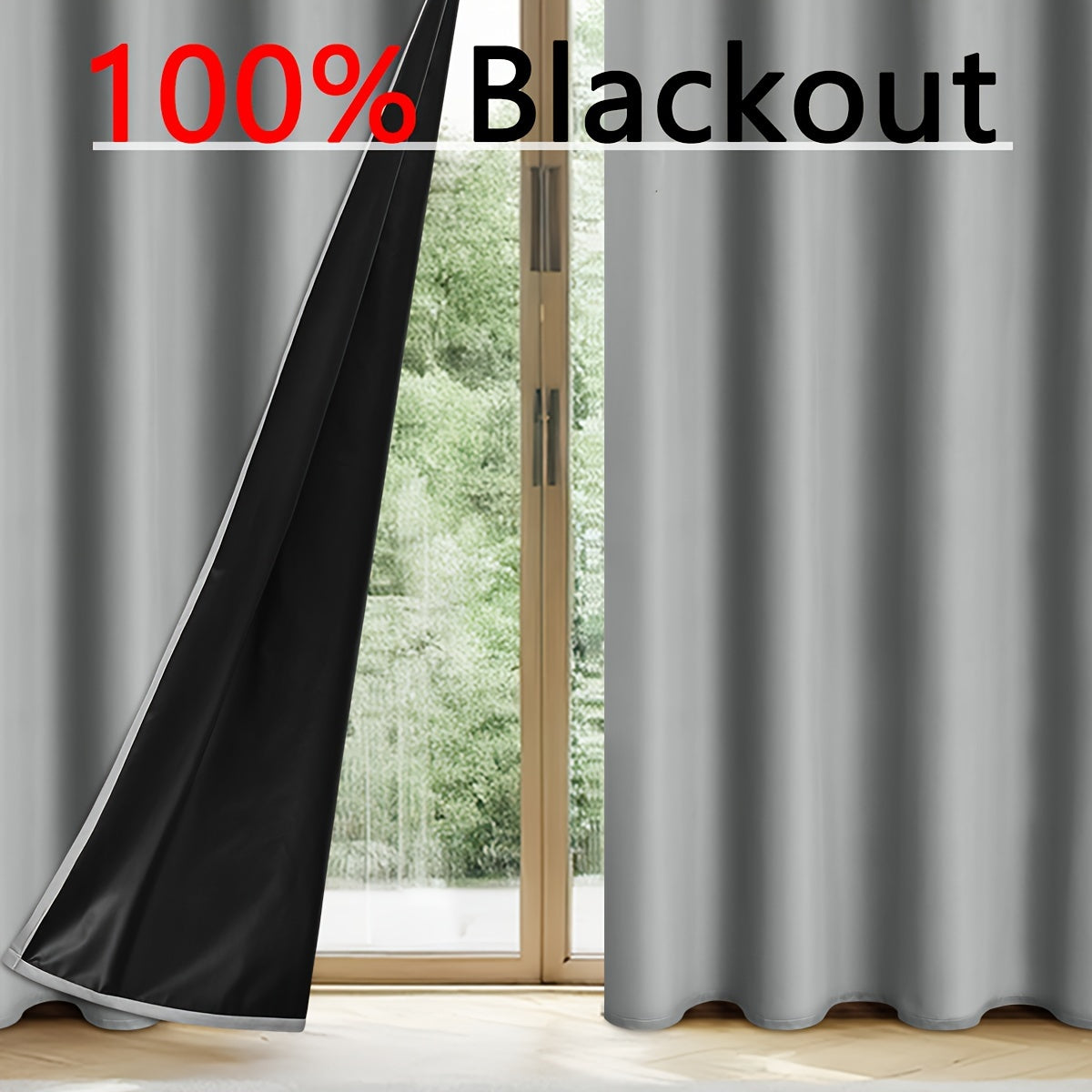 Two-Pack of Modern Blackout Curtain Panels: Keep out the sun with these thermal insulated curtains featuring a twill weave, grommet top design. Made of 100% polyester, these un-corded panels are perfect for the living room, bedroom, or any other room in