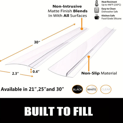 [Top Pick] Stove Counter Gap Cover - This flexible and heat-resistant cover is easy to clean and perfect for sealing spills between appliances, furniture, stoves, ovens, washers, and dryers.