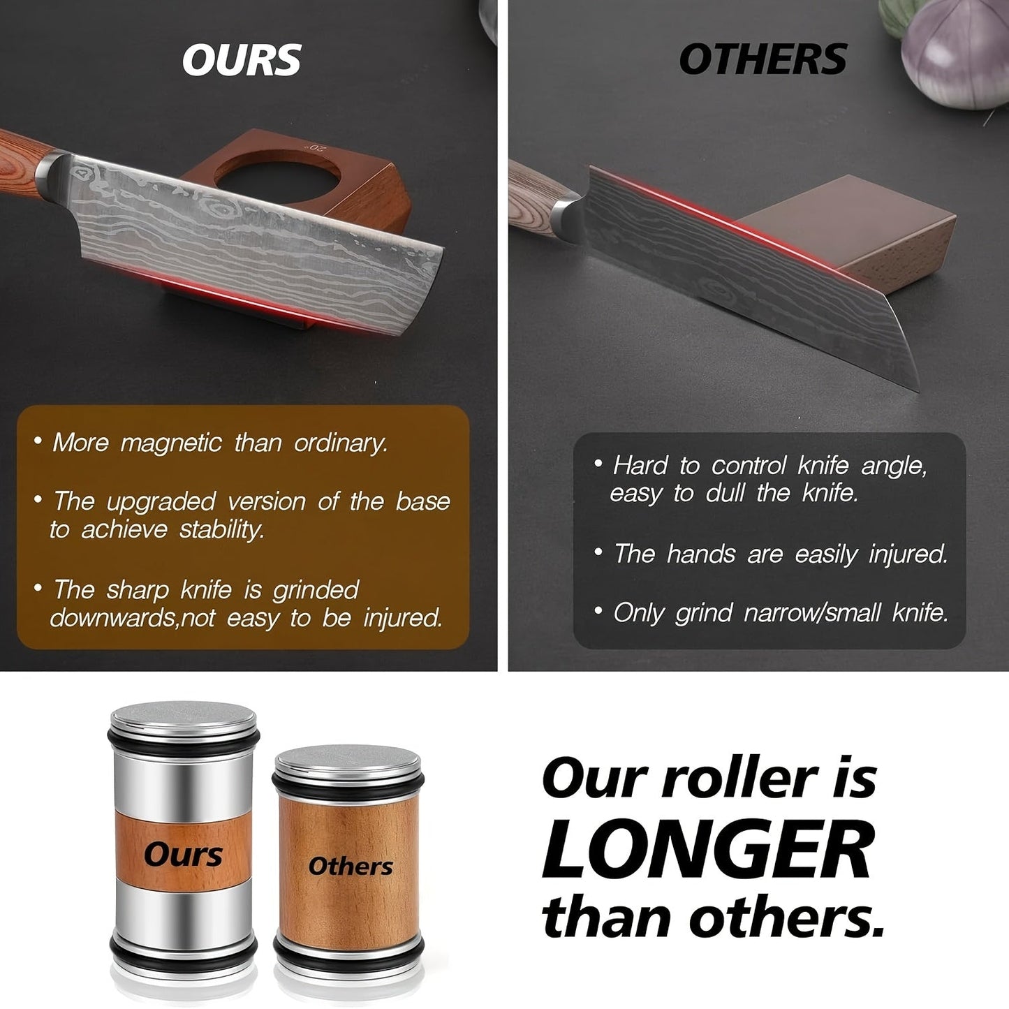 Golden Aluminum Alloy Knife Sharpener