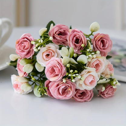 1/3 premium artificial rose flowers for wedding and party decor.