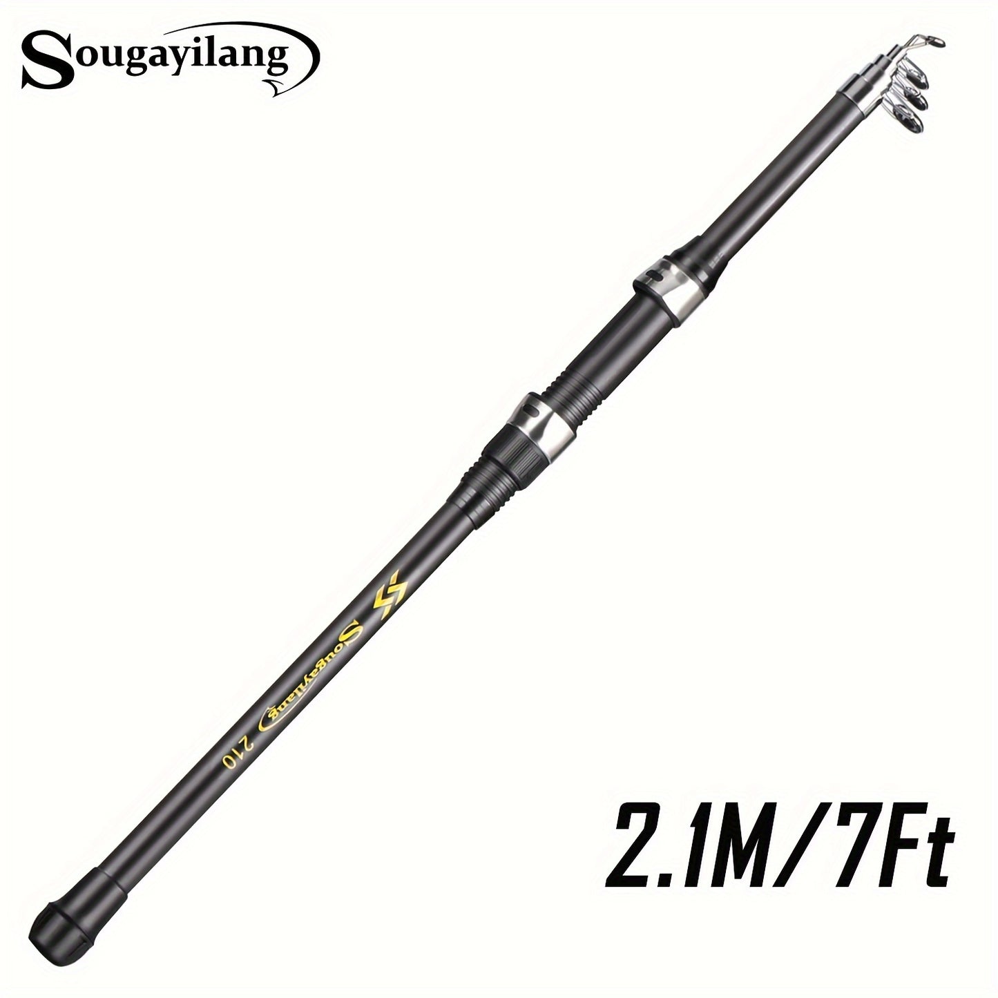 Sougayilang Telescopic Fiberglass Fishing Rod: Durable and Portable.