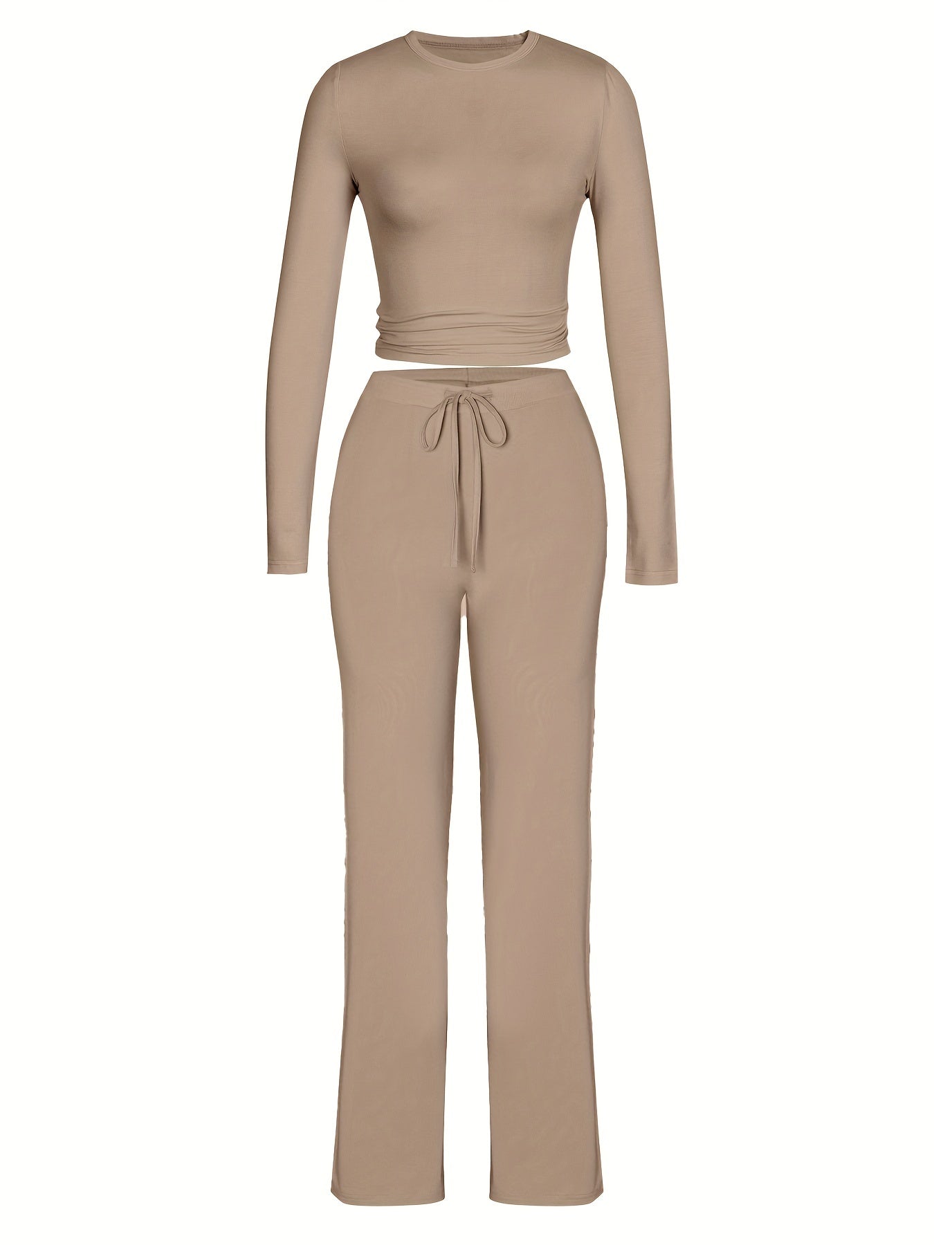 Modal ribbed long sleeve pajama set inspired by the Kardashians. Made of 95% modal and 5% spandex for comfort all year round.