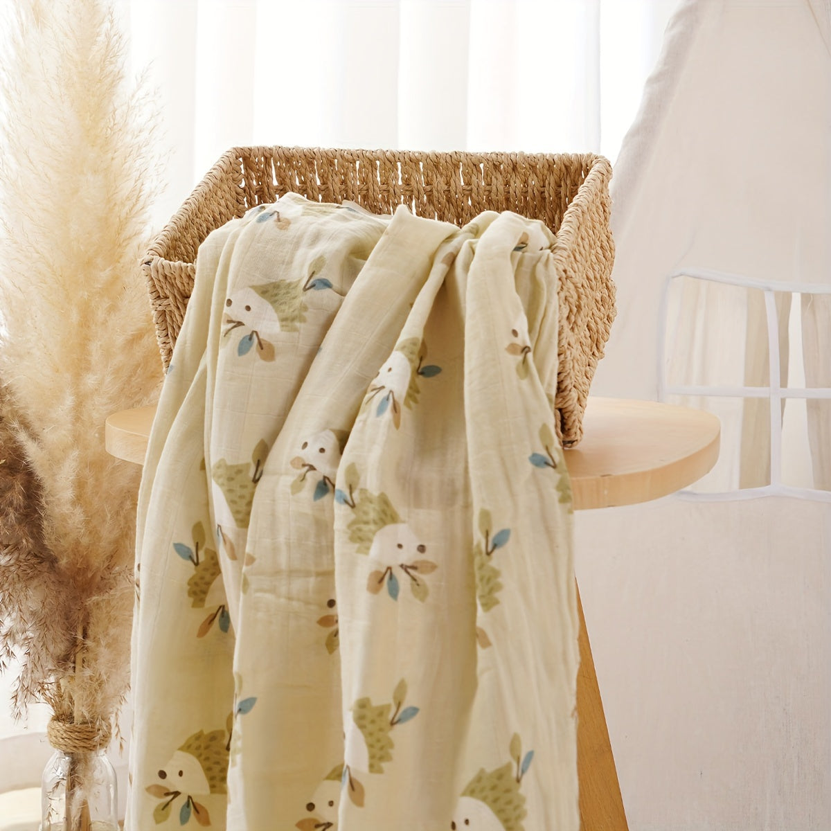 Soft and gentle muslin baby swaddle blanket made from cotton gauze, perfect for newborns. This super soft blanket also doubles as a quick dry kids bath towel and baby blanket cover.