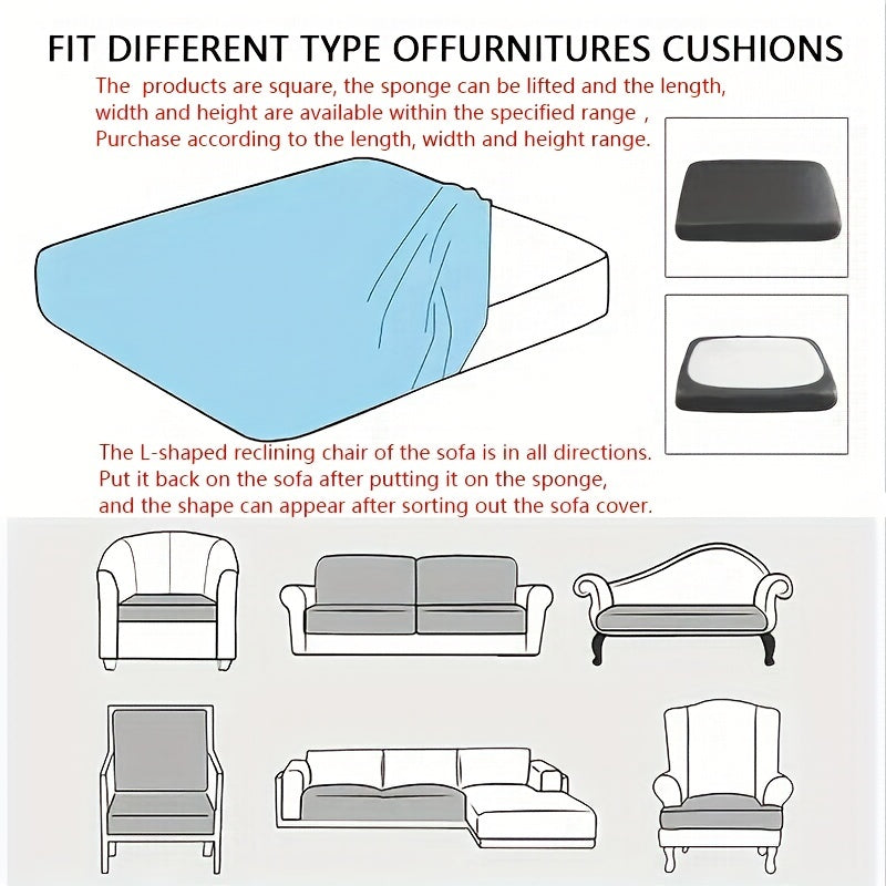 Антискользящий чехол для диванных подушек с эластичной лентой для универсальной защиты мебели в спальне, офисе и гостиной. Чехол на четыре сезона для комфортного и стильного сидения.