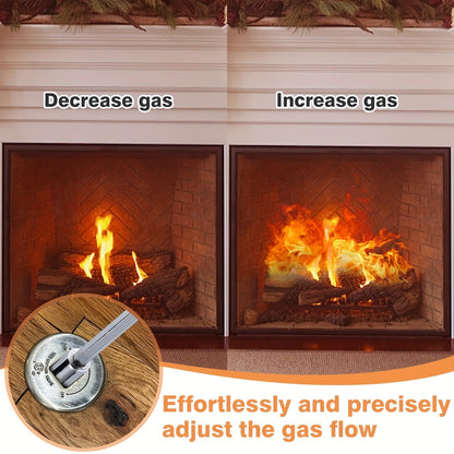 '- Sleek 8-Inch Gas Fireplace Key in Polished Chrome Finish with D-Ring & Keychain
- Compatible with 1/4" & 5/16" Valve Stems, Ideal for Fire Pits and Fireplaces