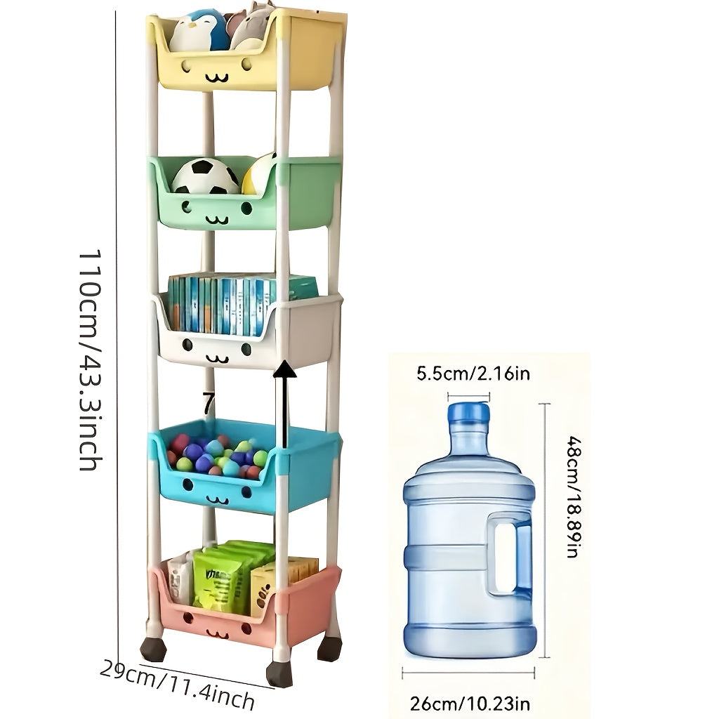 Versatile macaron mobile snack trolley with stylish storage, ideal for living rooms and kitchens.