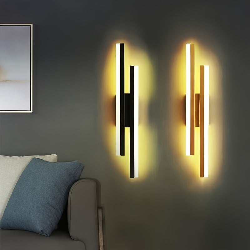 Sleek LED wall sconce with aluminum shade, flush mount, 3000K, hardwired for bedroom, 110V-240V.