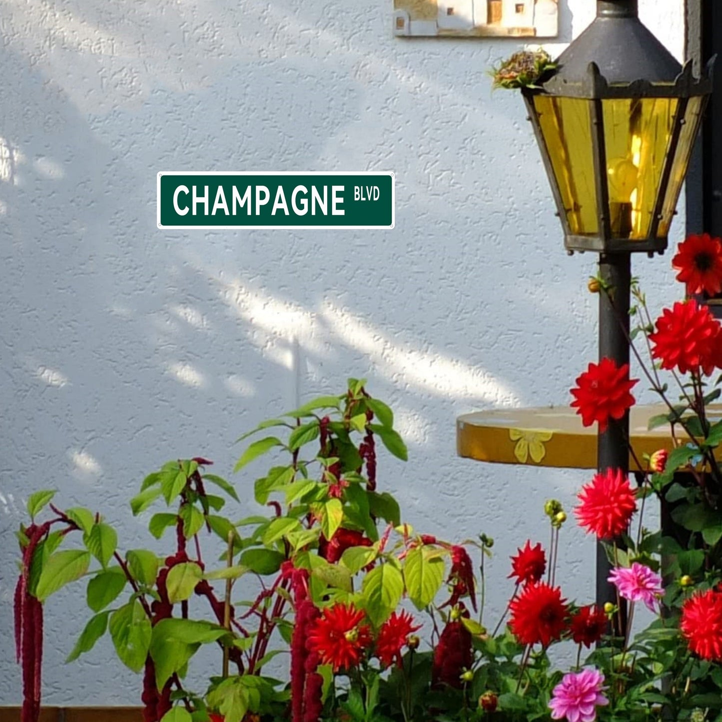 Add a touch of glam to your space with our chic "CHAMPAGNE BLVD" metal tin sign! Perfect for home, room, restaurant, bar, cafe, garage, or farmhouse decor. Size: 15.75"x3.94"/40x10cm. #novelty #streetstyle #decorinspo