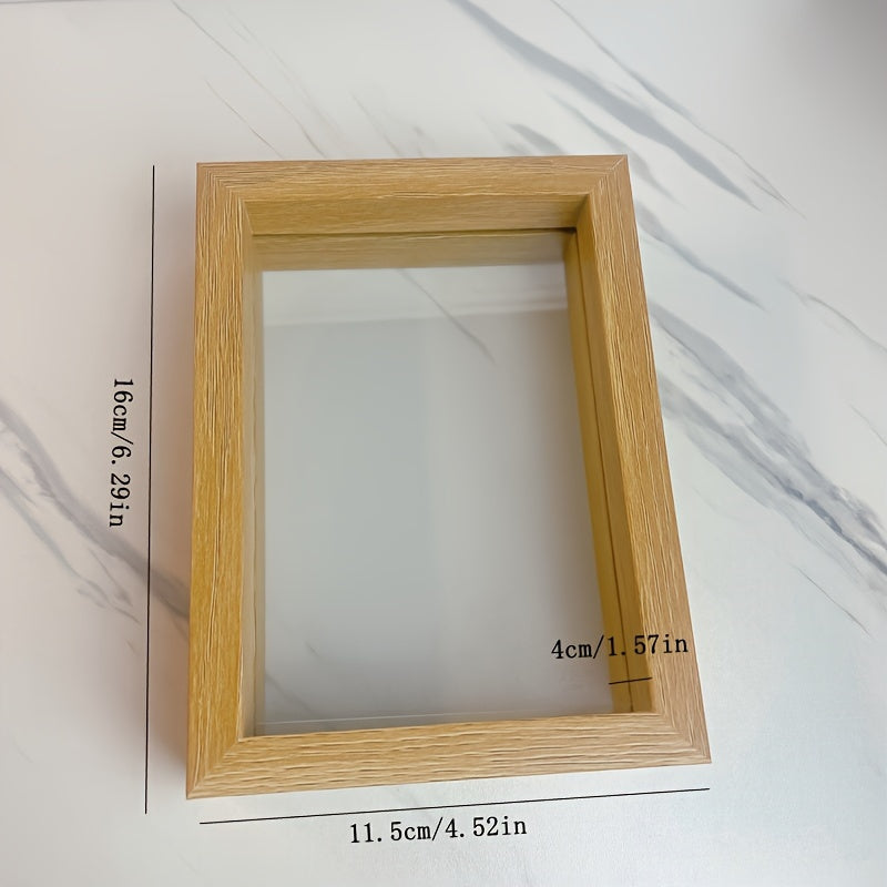 Leaf Carved Photo Frame, Leaf Display Box, Wooden Photo Frame, Customized Valentine's Day Photo Frame, Retro Photo Frame for Office Desk, Photo Display Box, Couple Photo Frame for Home Living Room or Office Decoration.