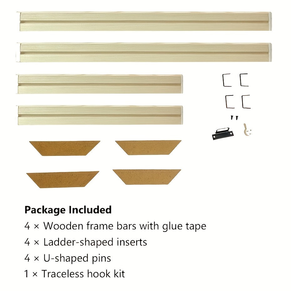 DIY Wood Canvas Stretcher Frame Kit for Gallery Wrap Oil Paintings - Ideal for Wall Art Decor