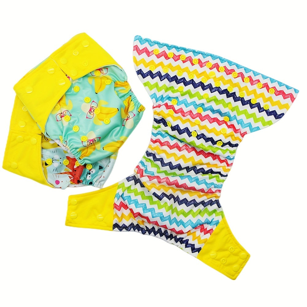 Get the Asenappy 3-piece set of top-quality cloth diapers designed for infants aged 0-2 years old. These diapers are washable, reusable, and fully adjustable to fit babies weighing between 2.99KG and 15.01KG.