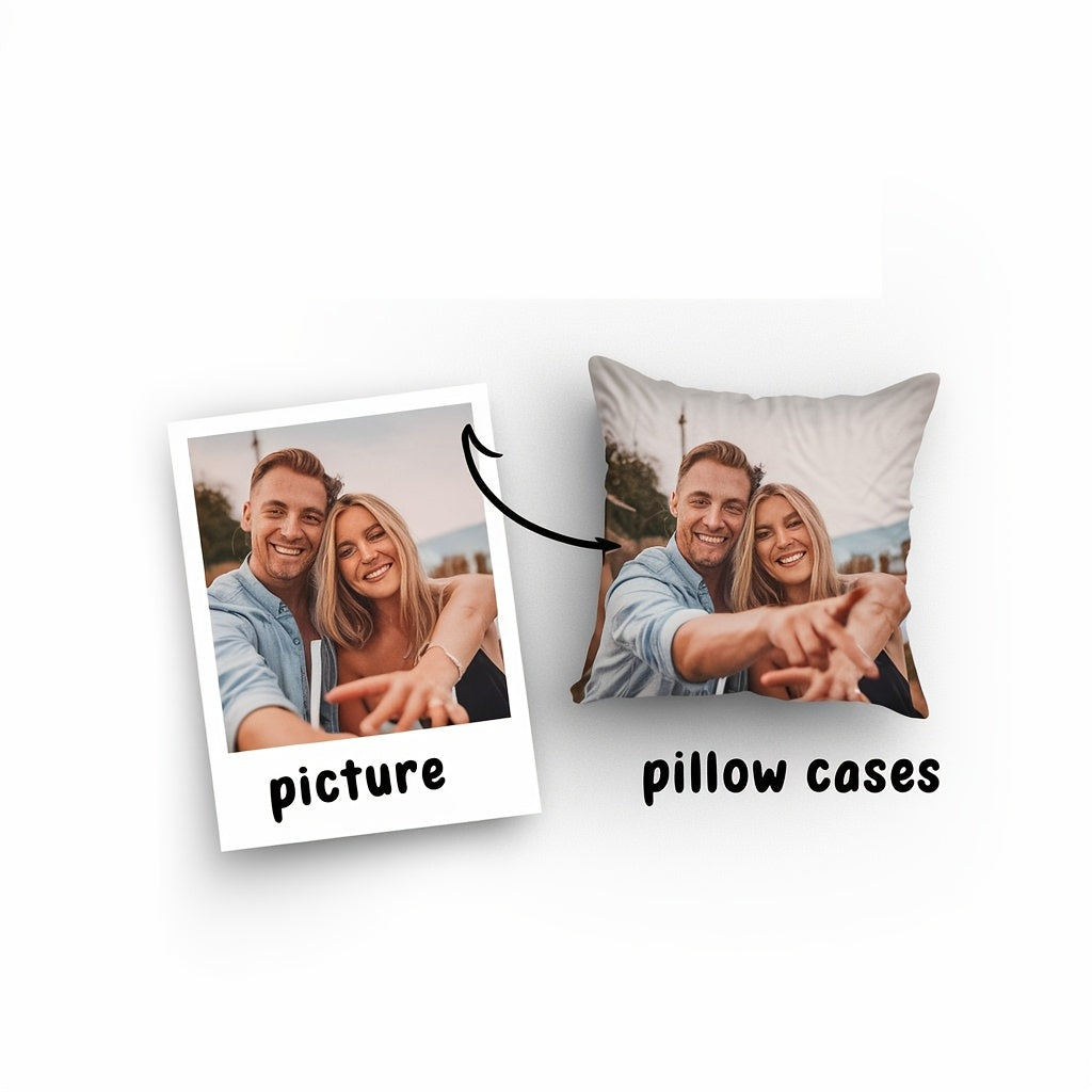 One piece of a personalized photo pillowcase measuring 45.72x45.72 cm. Perfect for Mother's Day, Father's Day, Thanksgiving Day, Teacher's Day, or as a gift for family and friends. Features single-sided printing and does not include a pillow core.