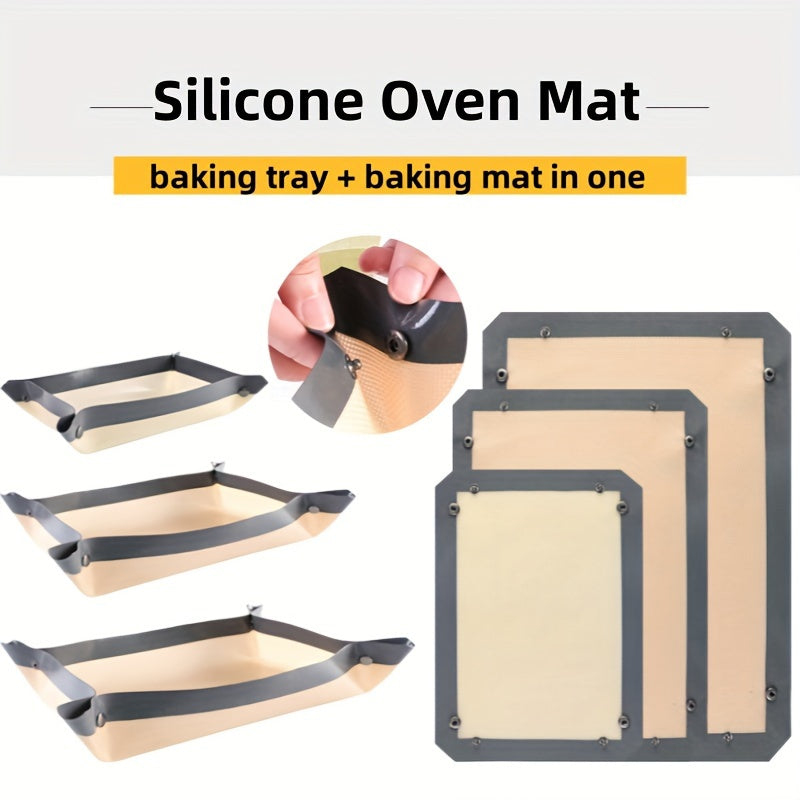 Durable and Reusable Silicone Baking Mat - Convenient Nonstick Baking Tool - Easy to Use Oven Baking Mat