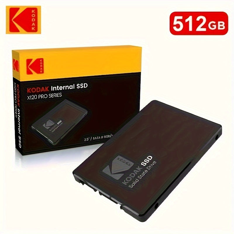 Kodak X120 Pro Series SSD offers lightning-fast solid state storage for laptops and desktops in capacities of 1TB, 512GB, and 256GB, with a SATA3.0 interface.