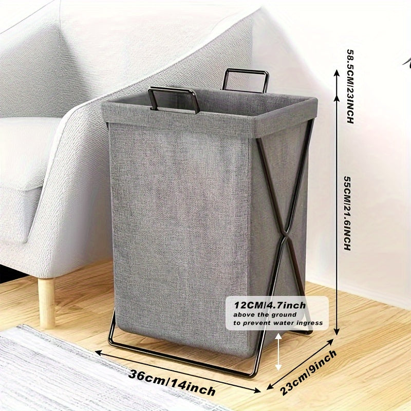 Spacious and versatile storage basket for dirty clothes that is foldable and moisture-proof, suitable for use in bedrooms, bathrooms, balconies, dormitories, and shelves.