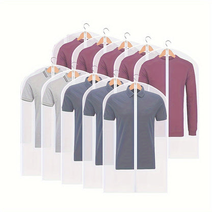 '- Premium Clear PEVA Garment Bags: Set of 10 with Full Zipper
- Protect Your Suits, Travel Essentials, and Wardrobe Items
- Durable, Water-Resistant, and Breathable Storage Solution 
- Keep Your Closet Organized and Items Safe