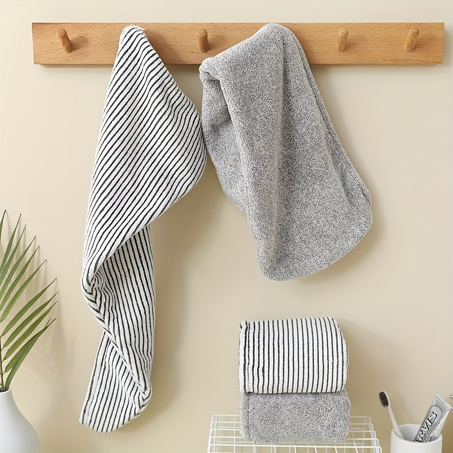 Soft, quick-dry hair towel wrap made with ultra-absorbent bamboo charcoal fiber.