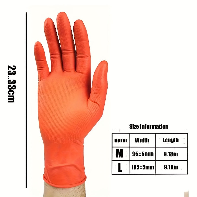 LHM offers a pack of 20/40/60 8mm Nitrile Gloves that are ambidextrous, waterproof, latex & PVC free. They are thick, durable, non-slip, lightweight, and feature a diamond texture. Perfect for household, pet care, industrial repair, outdoor, kitchen