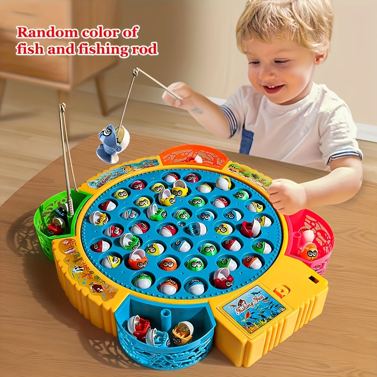 15/24/45pcs Electric Fishing Toys, suitable for boys and girls, educational and fun gifts for New Year, birthday, or Thanksgiving.