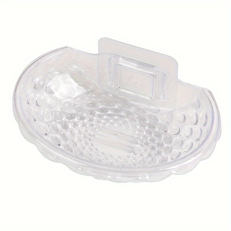 1pc Plastic Creative Soap Dish Tray Holder for Bathroom Organization.