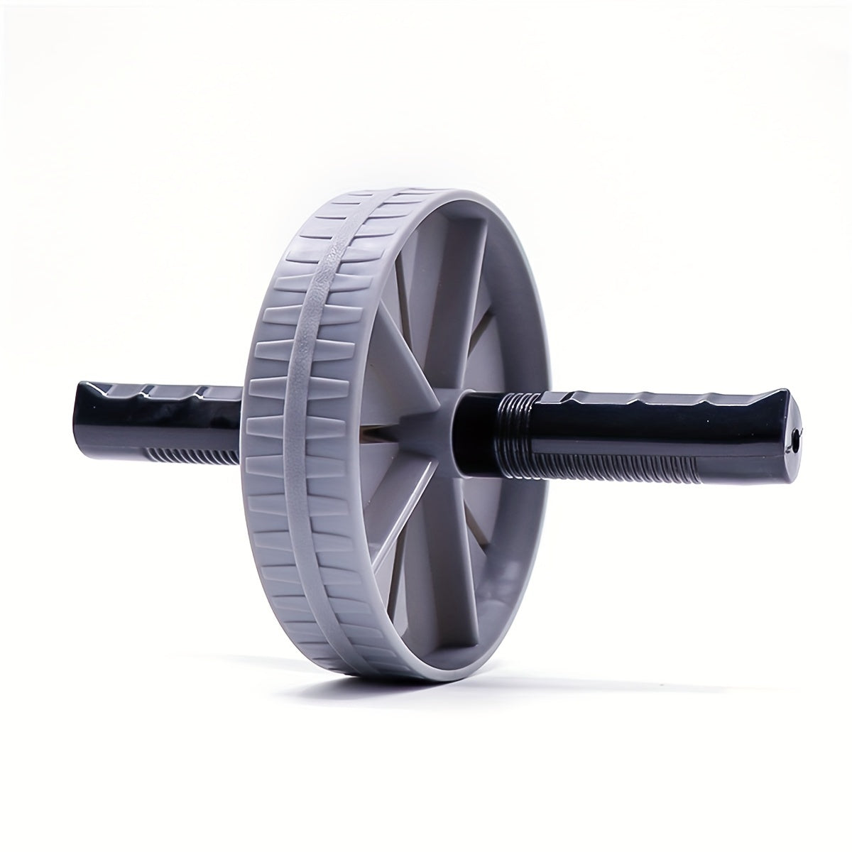 Ab Roller Wheel - Gray & Black, Durable ABS Material, Non-Electric Fitness Equipment for Core Strength, Muscle Building, Weight Loss - Ideal for Men & Women, Gym Accessories.