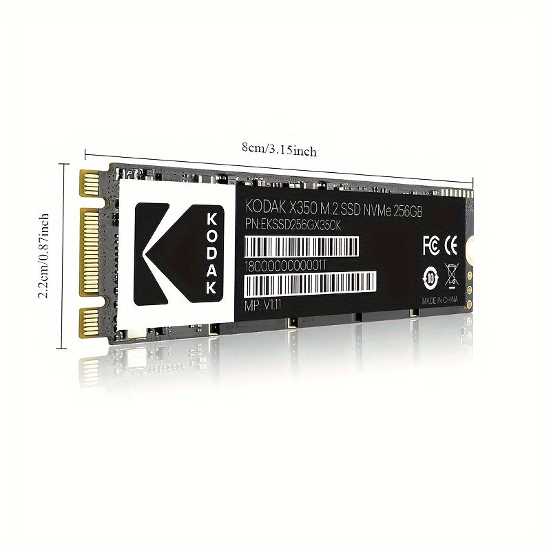 Kodak SSD M2 NVME solid state drive, available in 1TB, 512GB, and 256GB with reading speed up to 2000MB/s for laptops and desktops.