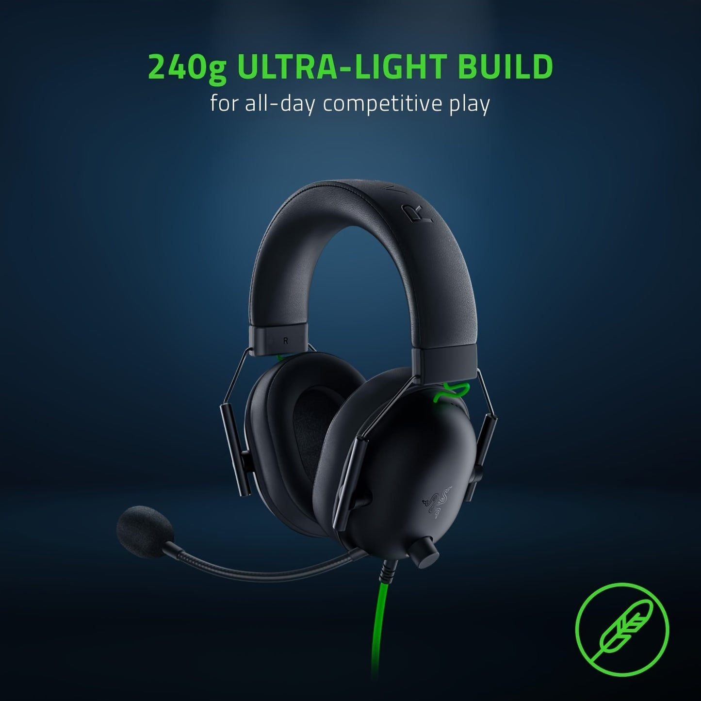 Razer BlackShark V2 X Gaming Headset with 7.1 Surround Sound and 50mm Drivers, Memory Foam Cushion, USB and 3.5mm Audio Jack, Non-Waterproof, for PC and Switch - Adult Game Headphones