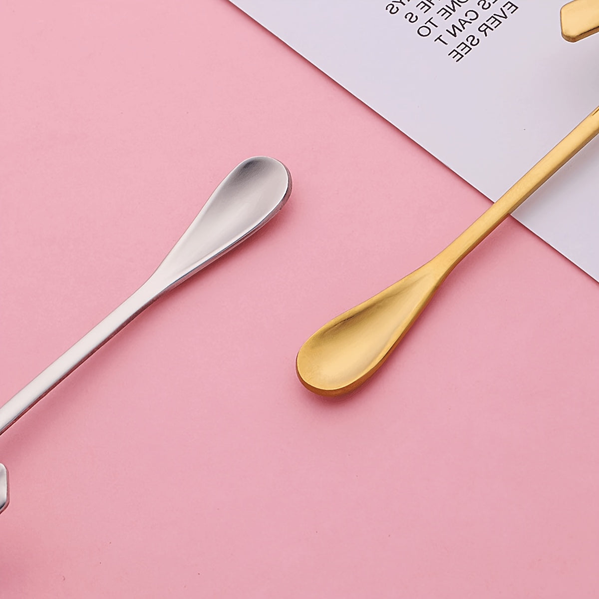 Feminine Heart Bow Stainless Steel Coffee Spoon - Elegant Afternoon Tea Stirrer - Love-Infused Hanging Ear Spoon with a touch of Luxury and Creativity